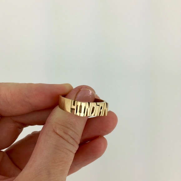 VINTAGE . INDIAN 45 MOTORCYCLE . BRASS . RING - Picture 4 of 8